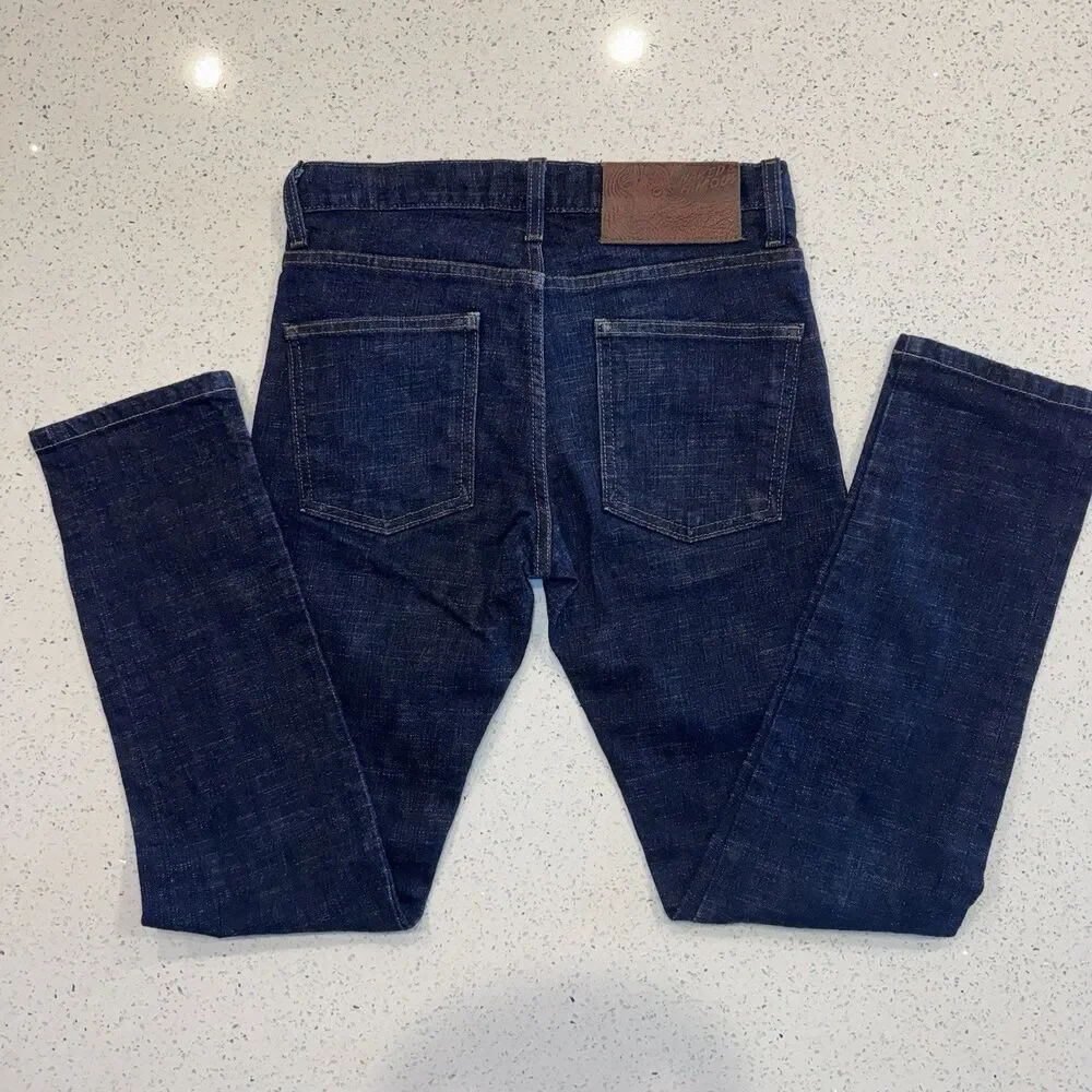 Naked and Famous Jeans Mens 30 Indigo Selvedge denim Super Skinny Guy button fly